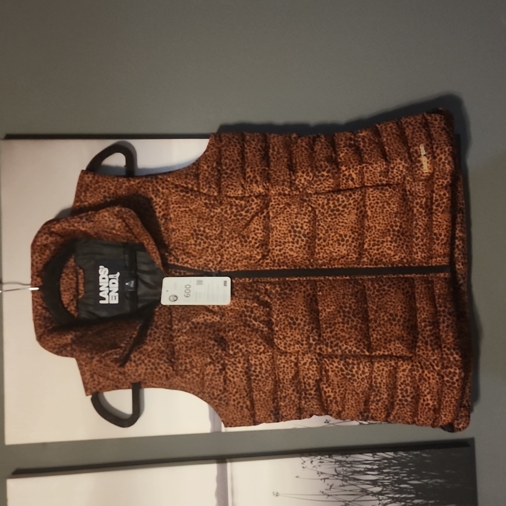 NWT Lands End leopard vest